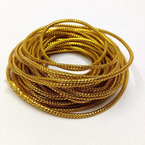 AussieSuperStore Jewellery Making Supplies Gold Metallic Cord 8 ply (in 7 colors) Metallic Cord 8 ply | Cords & Ropes Ribbons & Wrapping | Cord Crafts MC8-1